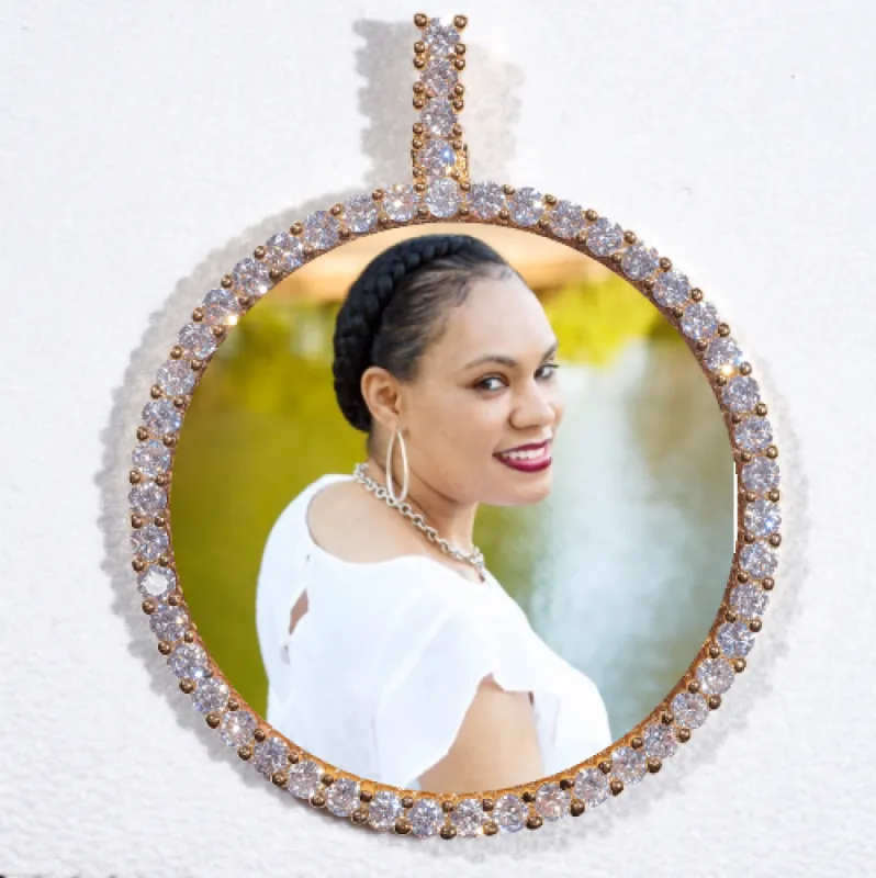 LARGE 3D CIRCLE CUSTOM PICTURE PENDANT sold by The GUU Shop