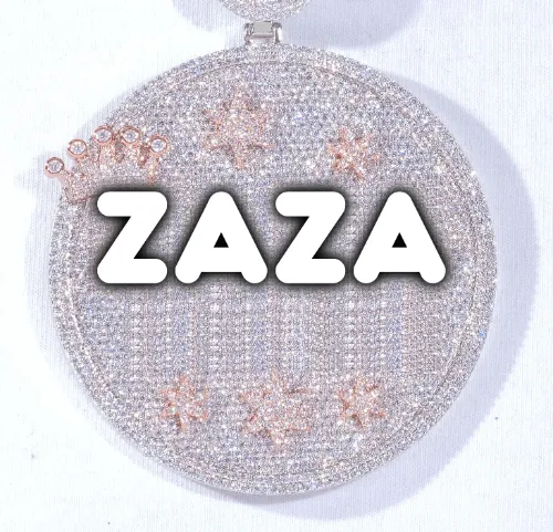 CUSTOM LETTER NECKLACE 3D BIG CROWN DISC sold by The GUU Shop