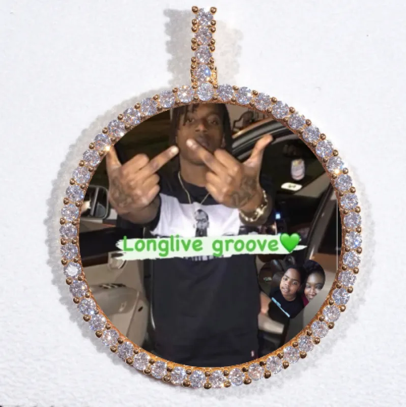 LARGE 3D CIRCLE CUSTOM PICTURE PENDANT sold by The GUU Shop