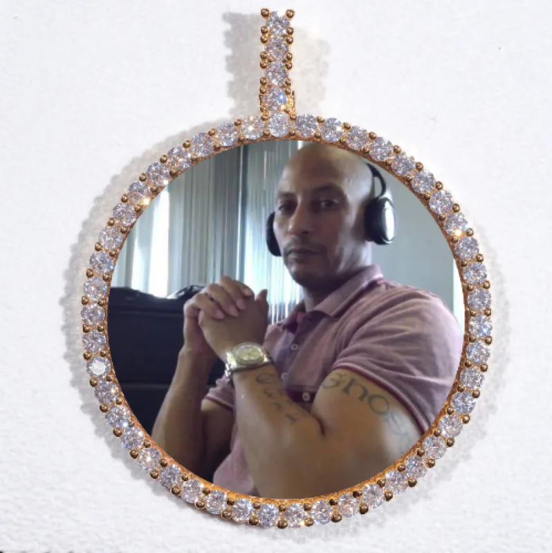 LARGE 3D CIRCLE CUSTOM PICTURE PENDANT sold by The GUU Shop