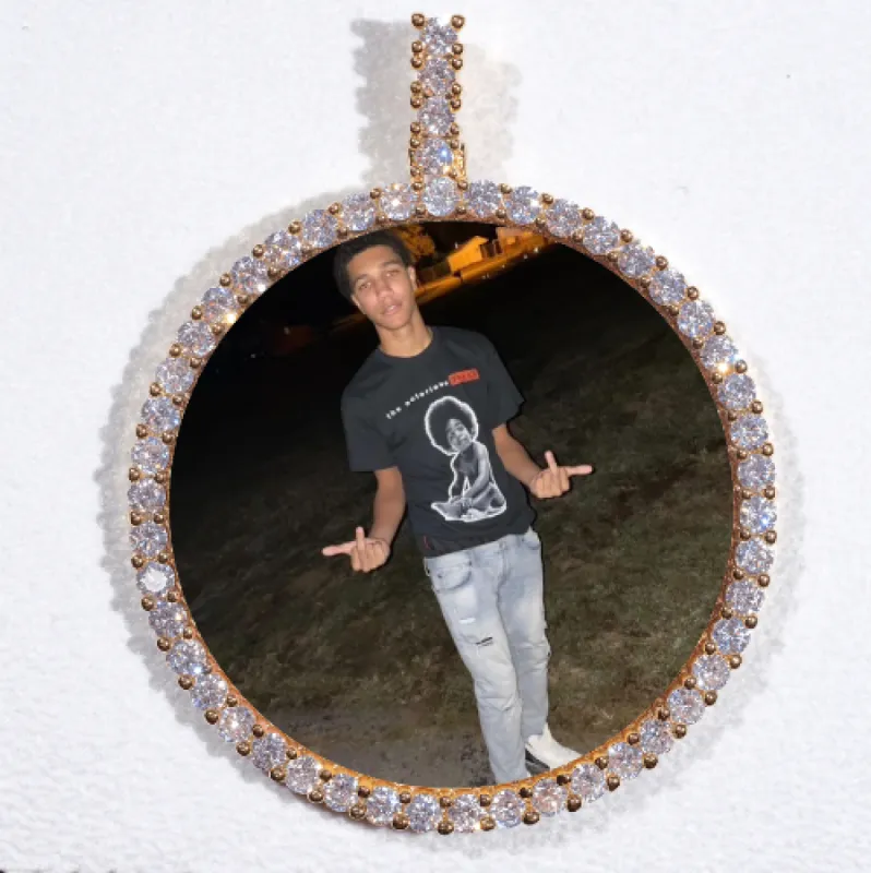 LARGE 3D CIRCLE CUSTOM PICTURE PENDANT sold by The GUU Shop