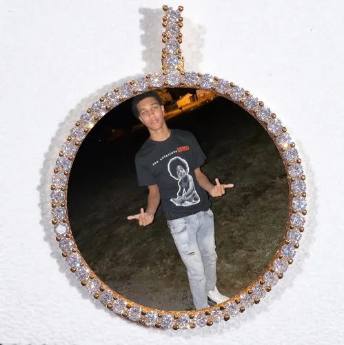 LARGE 3D CIRCLE CUSTOM PICTURE PENDANT sold by The GUU Shop