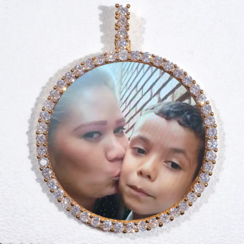 LARGE 3D CIRCLE CUSTOM PICTURE PENDANT sold by The GUU Shop