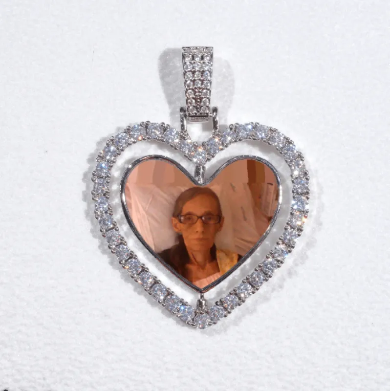3D Spinning 2-Faced Heart Custom Picture Pendant sold by The GUU Shop