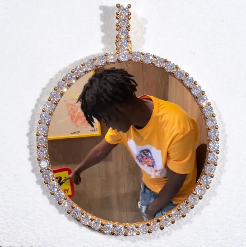 LARGE 3D CIRCLE CUSTOM PICTURE PENDANT sold by The GUU Shop