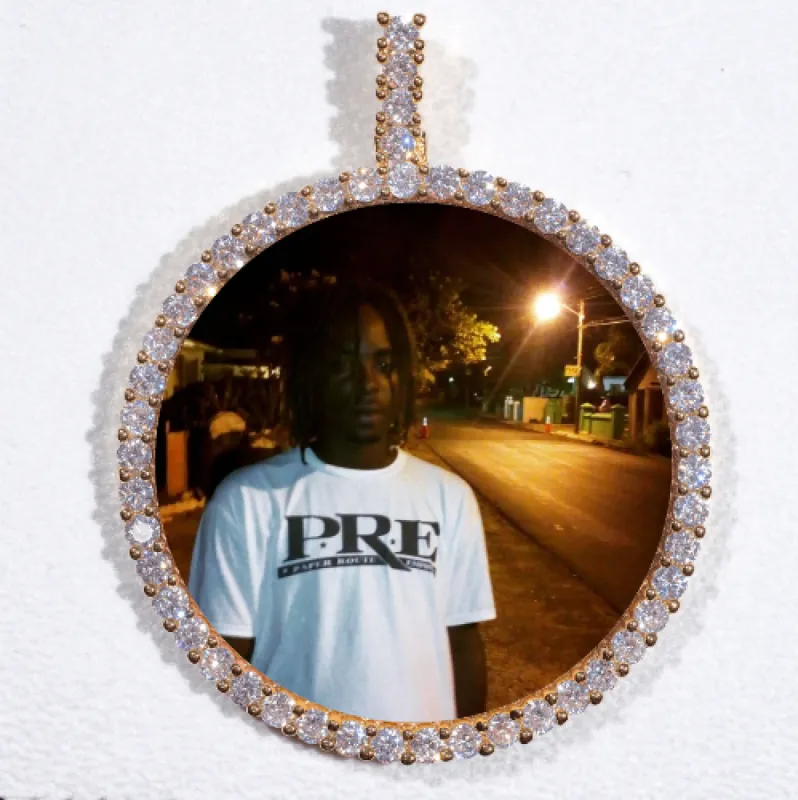 LARGE 3D CIRCLE CUSTOM PICTURE PENDANT sold by The GUU Shop