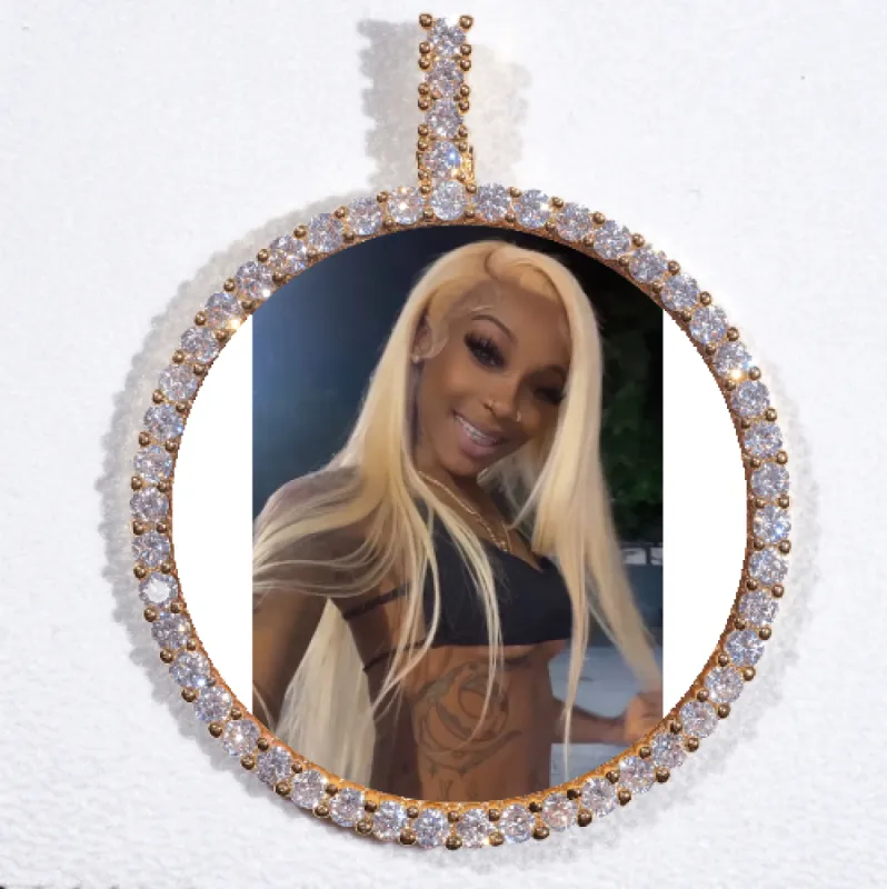 LARGE 3D CIRCLE CUSTOM PICTURE PENDANT sold by The GUU Shop