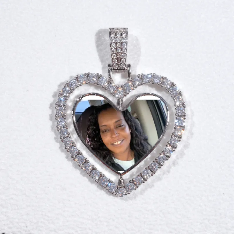 3D Spinning 2-Faced Heart Custom Picture Pendant sold by The GUU Shop