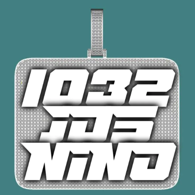 CUSTOM LETTER NECKLACE 3D BIG SQUARE sold by The GUU Shop