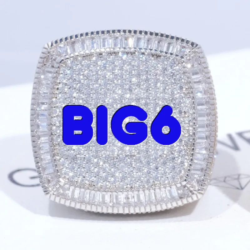 CUSTOM LETTER 3D ICED RING sold by The GUU Shop