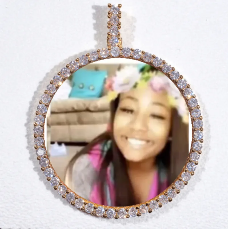 LARGE 3D CIRCLE CUSTOM PICTURE PENDANT sold by The GUU Shop