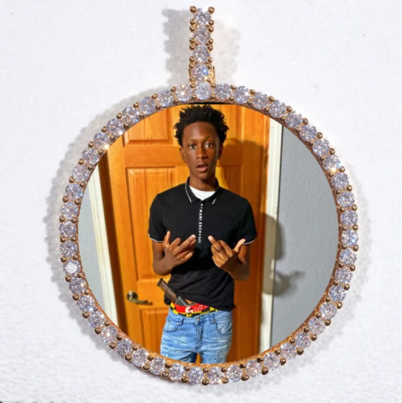LARGE 3D CIRCLE CUSTOM PICTURE PENDANT sold by The GUU Shop