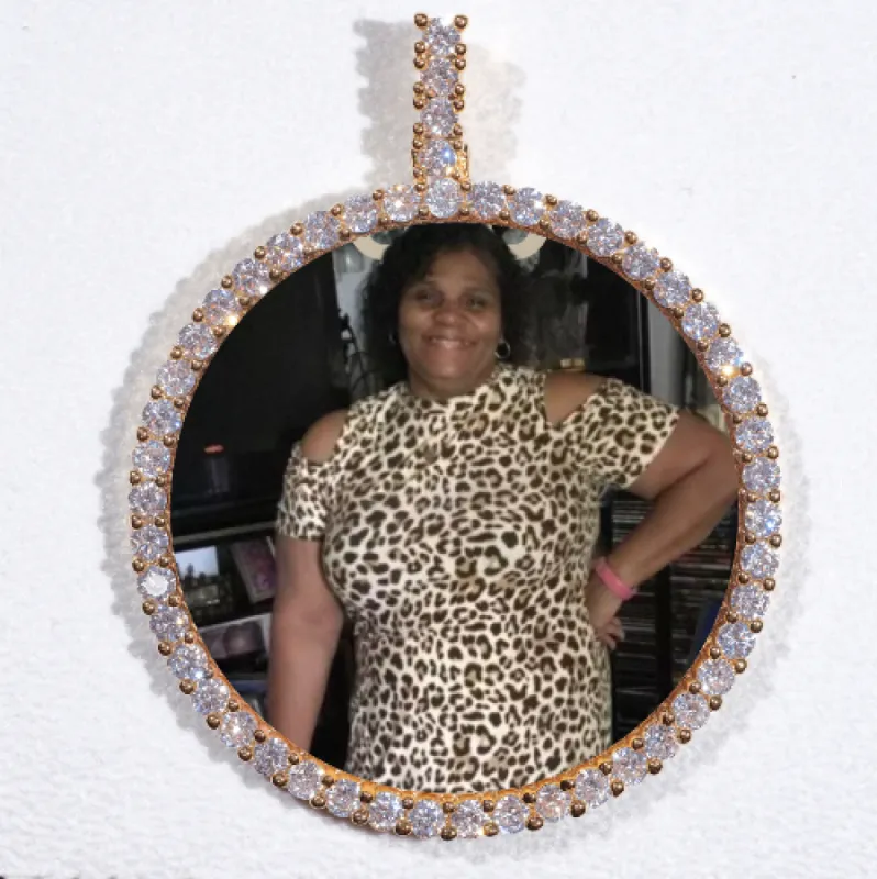 LARGE 3D CIRCLE CUSTOM PICTURE PENDANT sold by The GUU Shop