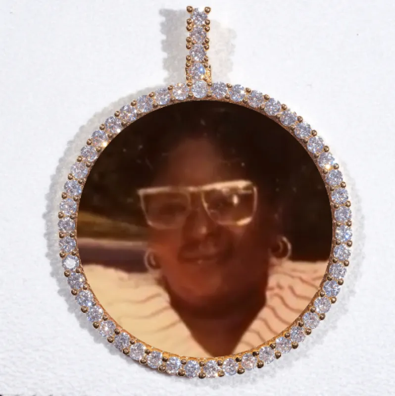 LARGE 3D CIRCLE CUSTOM PICTURE PENDANT sold by The GUU Shop