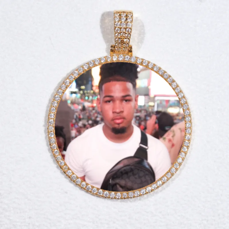 MEDIUM 3D CIRCLE CUSTOM PICTURE PENDANT sold by The GUU Shop