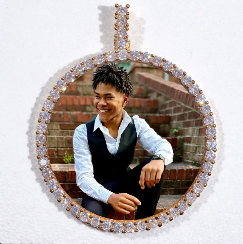 LARGE 3D CIRCLE CUSTOM PICTURE PENDANT sold by The GUU Shop