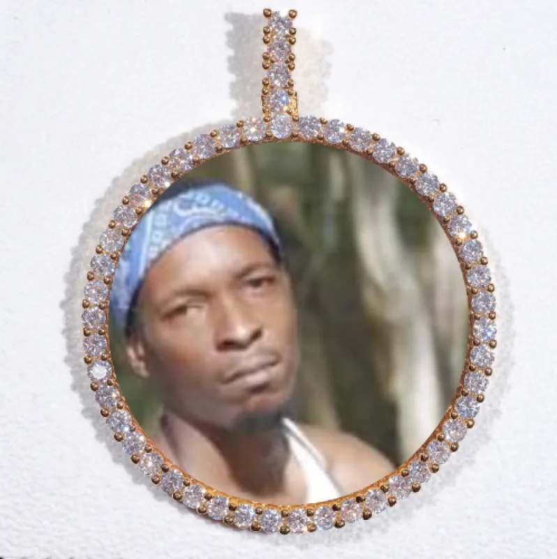 LARGE 3D CIRCLE CUSTOM PICTURE PENDANT sold by The GUU Shop