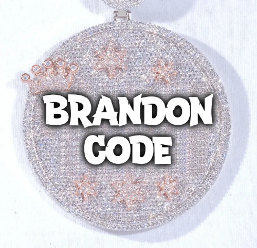 CUSTOM LETTER NECKLACE 3D BIG CROWN DISC sold by The GUU Shop