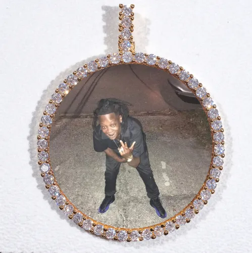 LARGE 3D CIRCLE CUSTOM PICTURE PENDANT sold by The GUU Shop