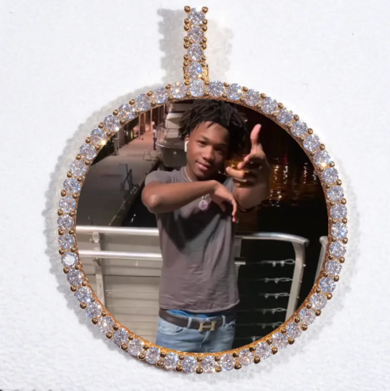 LARGE 3D CIRCLE CUSTOM PICTURE PENDANT sold by The GUU Shop