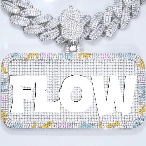 CUSTOM LETTER NECKLACE 3D COLORFUL SQUARE sold by The GUU Shop