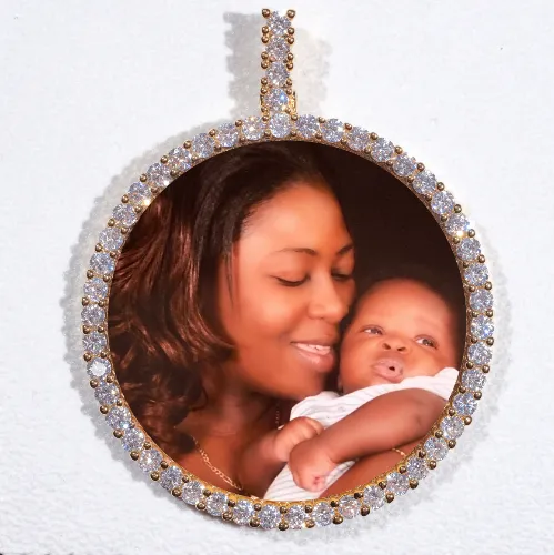 LARGE 3D CIRCLE CUSTOM PICTURE PENDANT sold by The GUU Shop