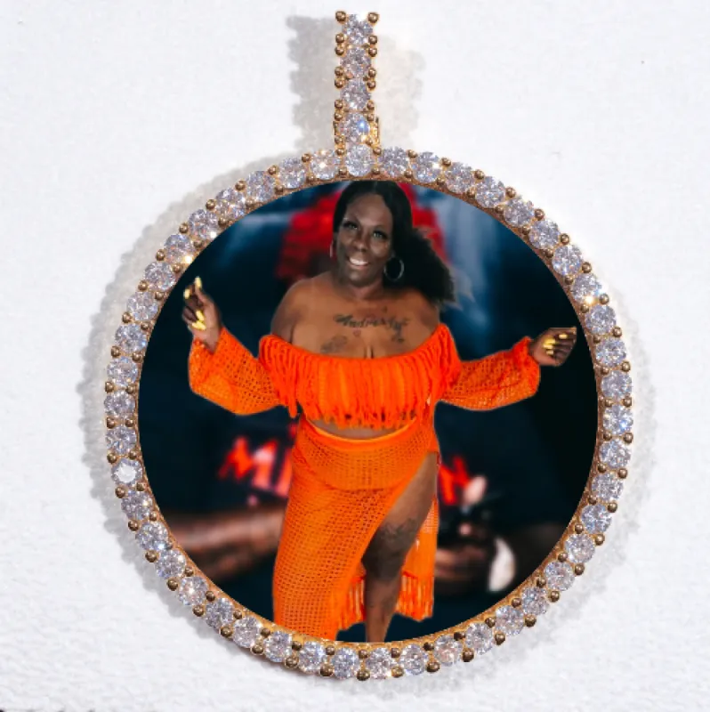 LARGE 3D CIRCLE CUSTOM PICTURE PENDANT sold by The GUU Shop