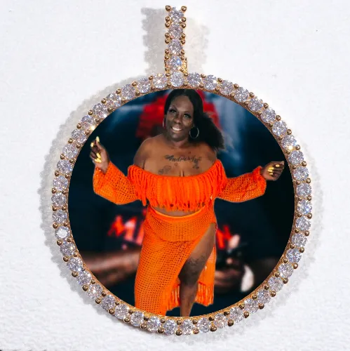 LARGE 3D CIRCLE CUSTOM PICTURE PENDANT sold by The GUU Shop