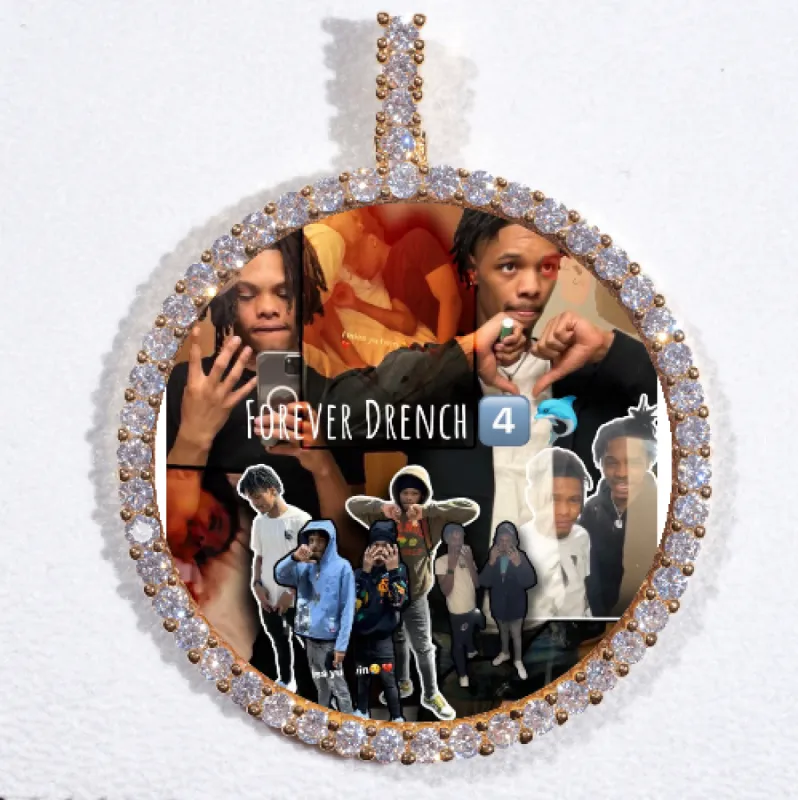 LARGE 3D CIRCLE CUSTOM PICTURE PENDANT sold by The GUU Shop