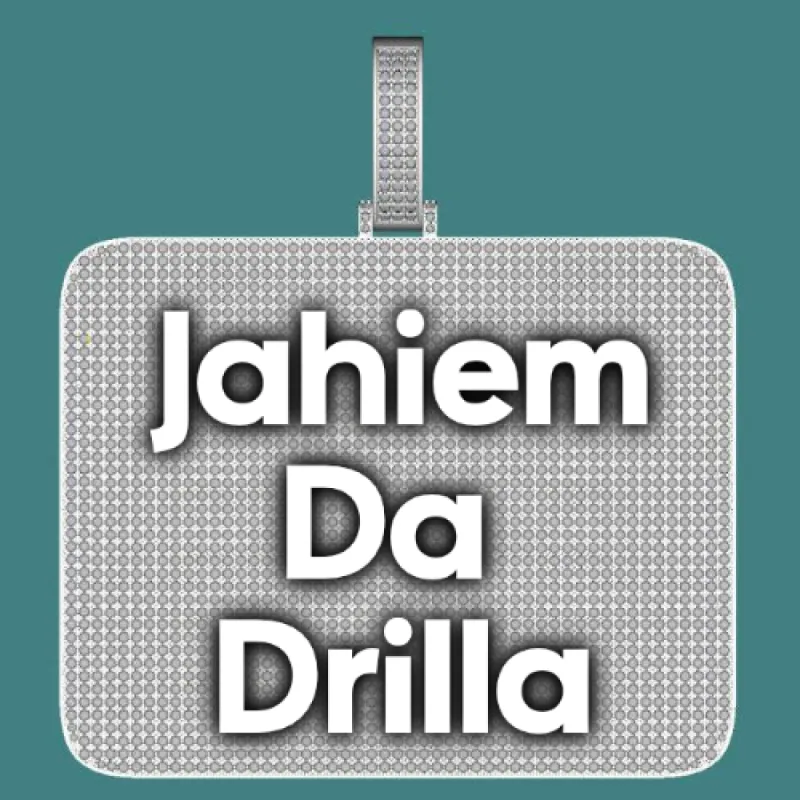 CUSTOM LETTER NECKLACE 3D BIG SQUARE sold by The GUU Shop