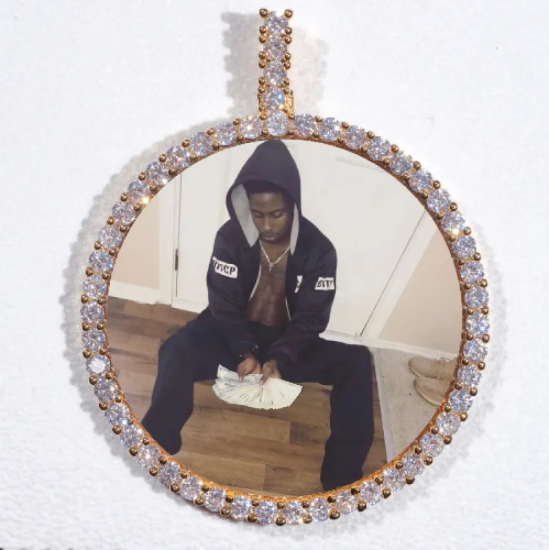 LARGE 3D CIRCLE CUSTOM PICTURE PENDANT sold by The GUU Shop