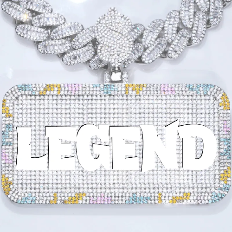 CUSTOM LETTER NECKLACE 3D COLORFUL SQUARE sold by The GUU Shop