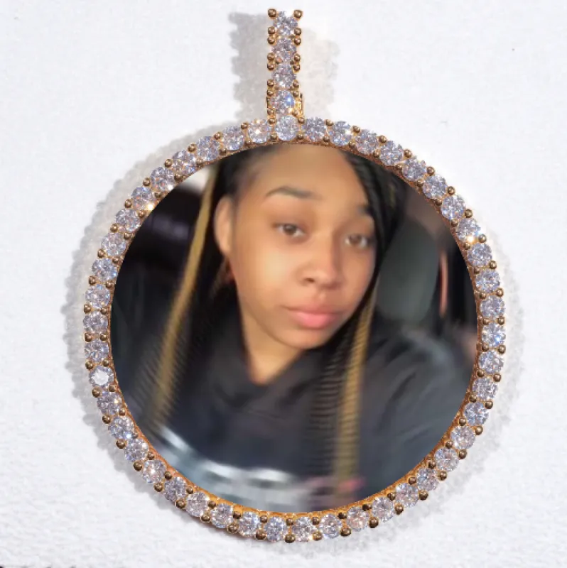 LARGE 3D CIRCLE CUSTOM PICTURE PENDANT sold by The GUU Shop