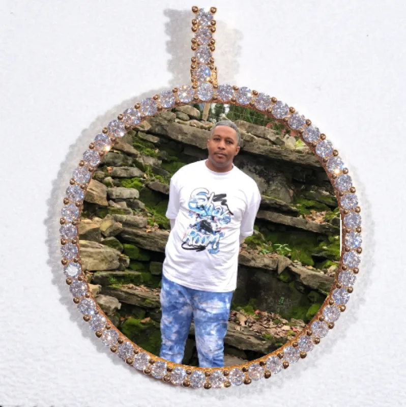 LARGE 3D CIRCLE CUSTOM PICTURE PENDANT sold by The GUU Shop