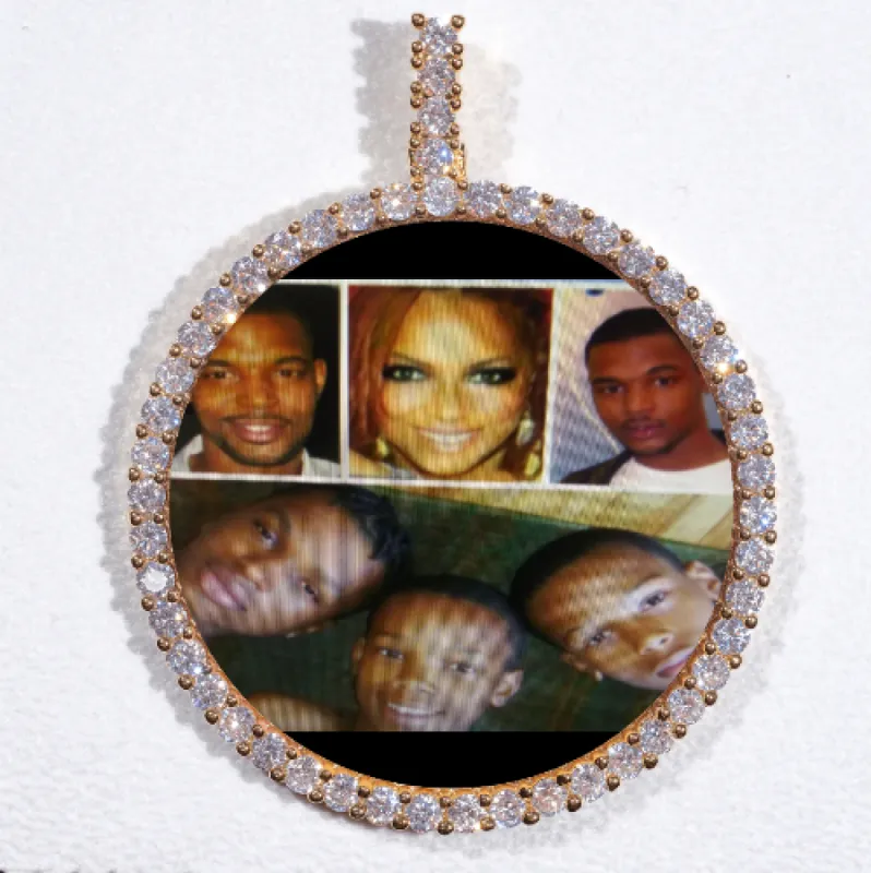 LARGE 3D CIRCLE CUSTOM PICTURE PENDANT sold by The GUU Shop