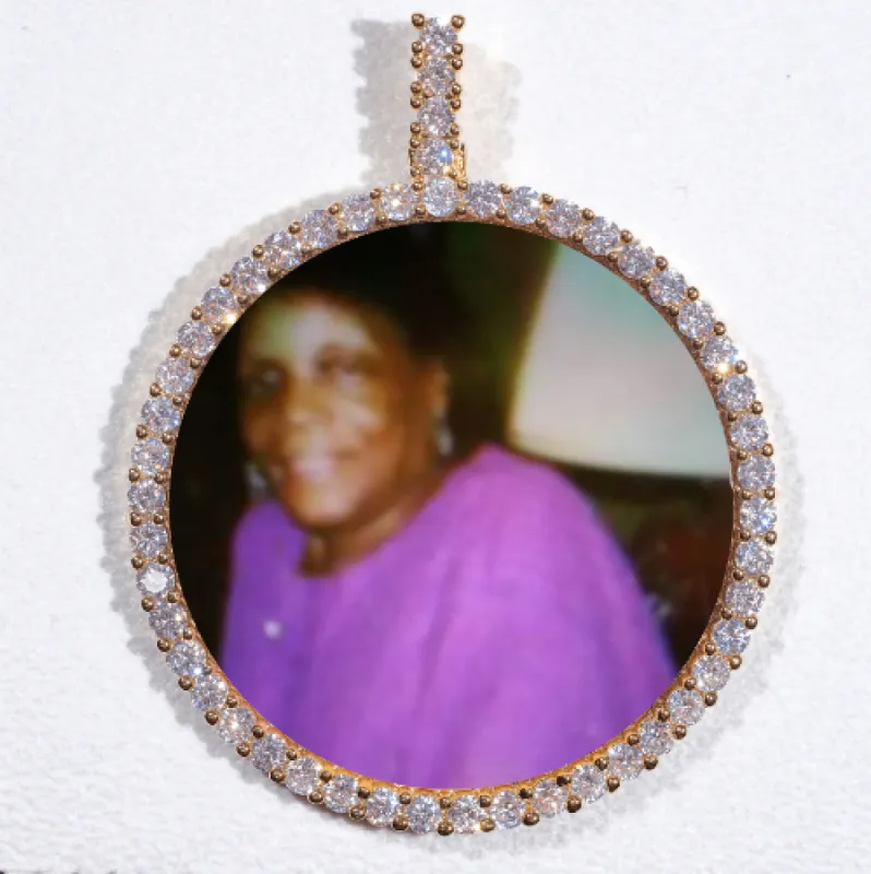 LARGE 3D CIRCLE CUSTOM PICTURE PENDANT sold by The GUU Shop