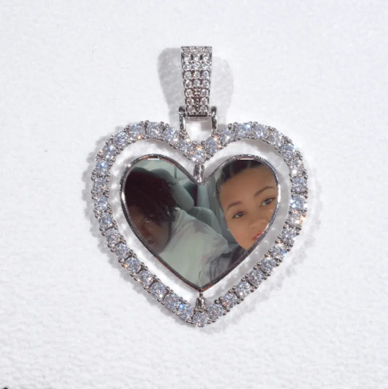3D Spinning 2-Faced Heart Custom Picture Pendant sold by The GUU Shop
