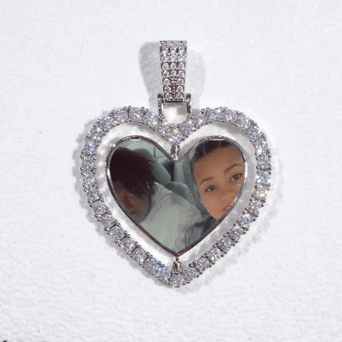 3D Spinning 2-Faced Heart Custom Picture Pendant sold by The GUU Shop