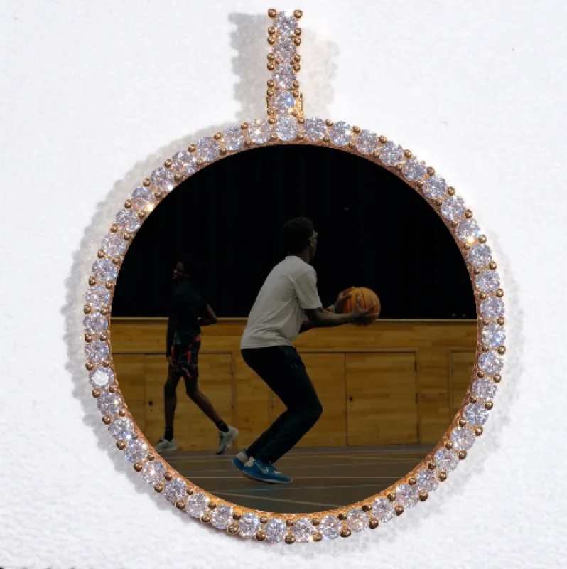 LARGE 3D CIRCLE CUSTOM PICTURE PENDANT sold by The GUU Shop