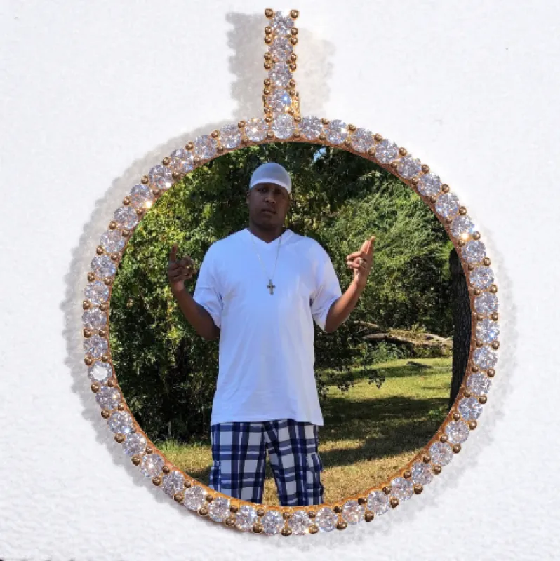 LARGE 3D CIRCLE CUSTOM PICTURE PENDANT sold by The GUU Shop
