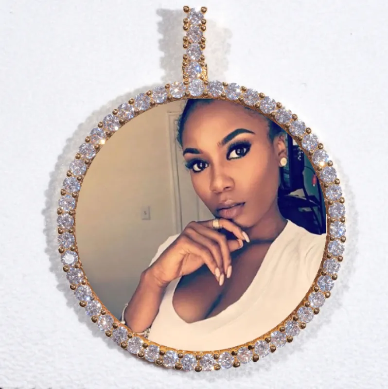 LARGE 3D CIRCLE CUSTOM PICTURE PENDANT sold by The GUU Shop