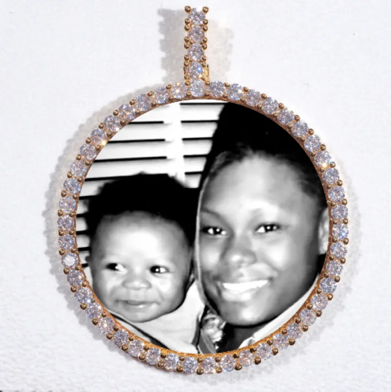 LARGE 3D CIRCLE CUSTOM PICTURE PENDANT sold by The GUU Shop