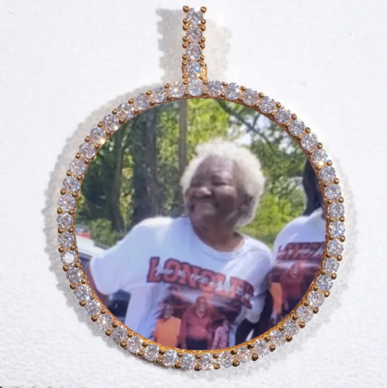 LARGE 3D CIRCLE CUSTOM PICTURE PENDANT sold by The GUU Shop