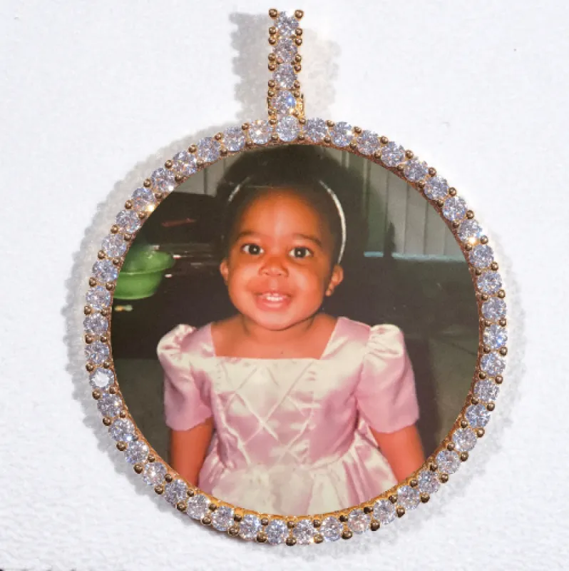 LARGE 3D CIRCLE CUSTOM PICTURE PENDANT sold by The GUU Shop