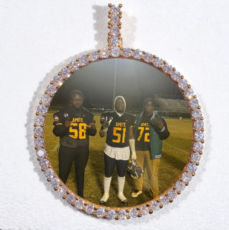 LARGE 3D CIRCLE CUSTOM PICTURE PENDANT sold by The GUU Shop