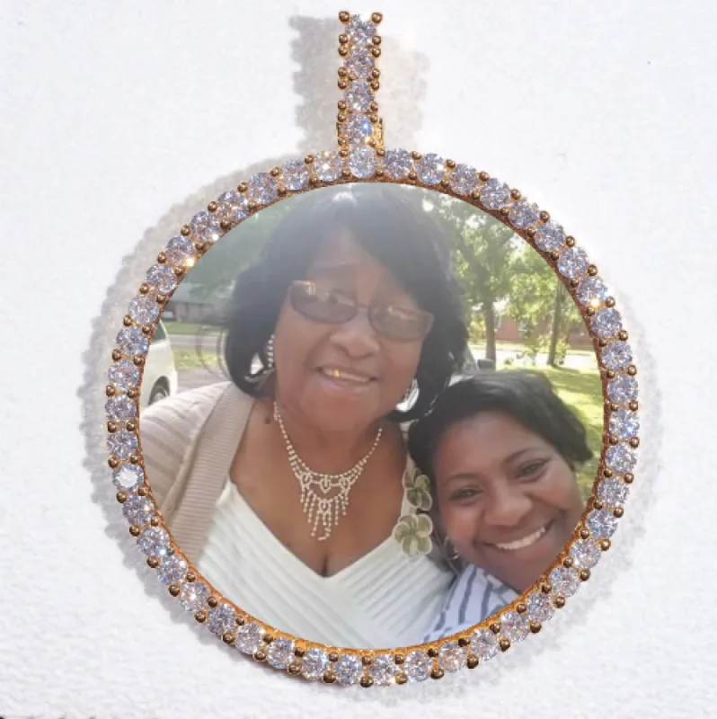 LARGE 3D CIRCLE CUSTOM PICTURE PENDANT sold by The GUU Shop