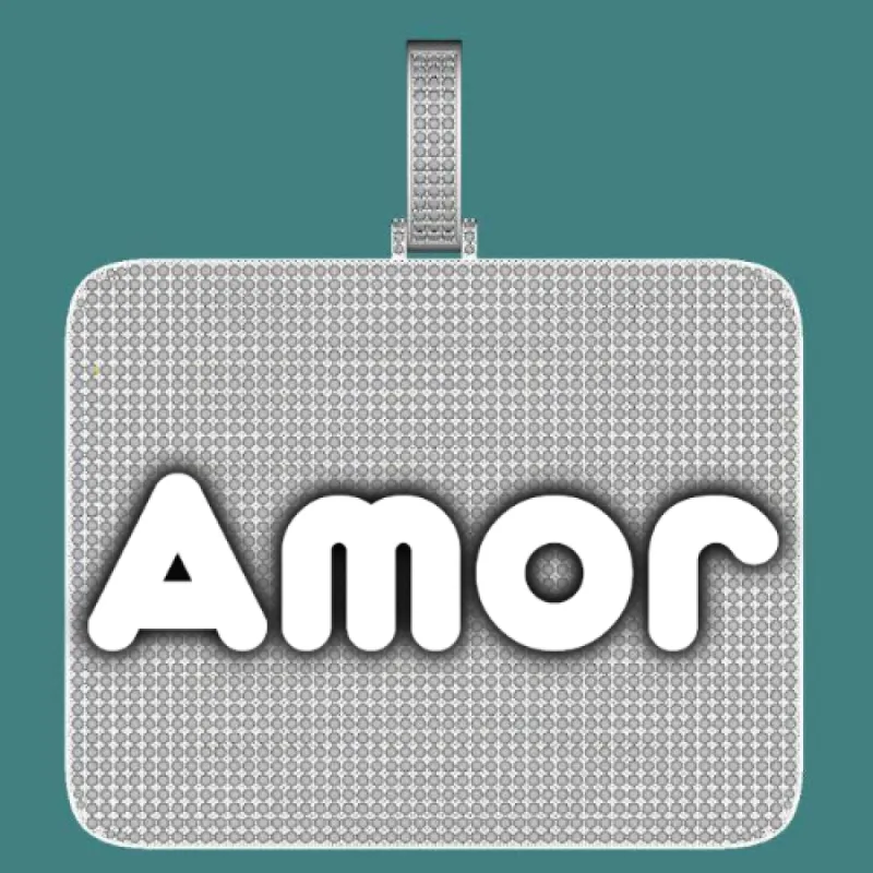 CUSTOM LETTER NECKLACE 3D BIG SQUARE sold by The GUU Shop