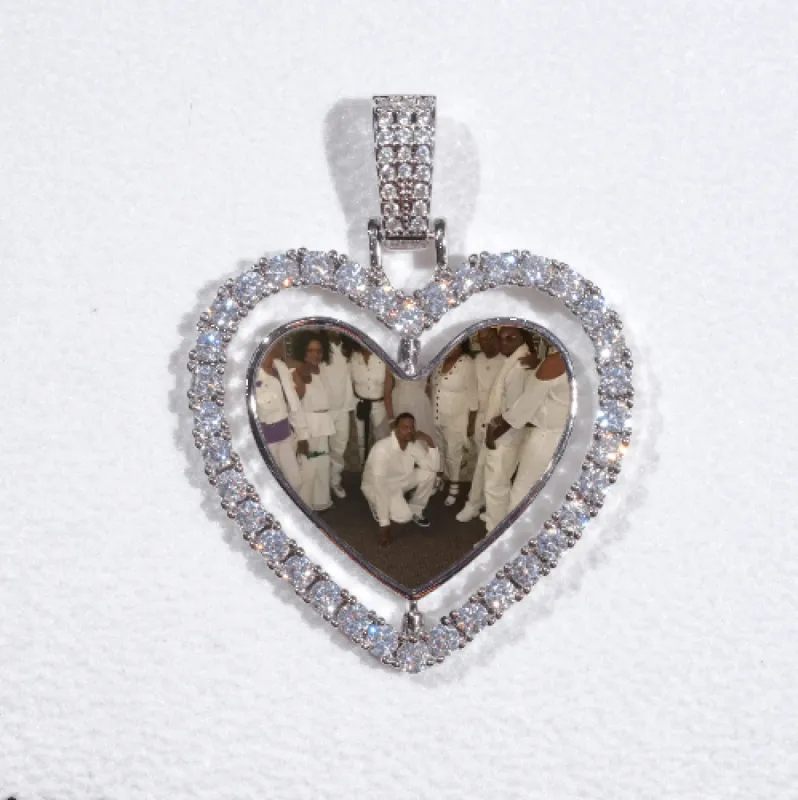 3D Spinning 2-Faced Heart Custom Picture Pendant sold by The GUU Shop