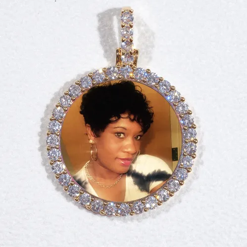 3D CIRCLE CUSTOM PICTURE PENDANT SMALL SIZE sold by The GUU Shop