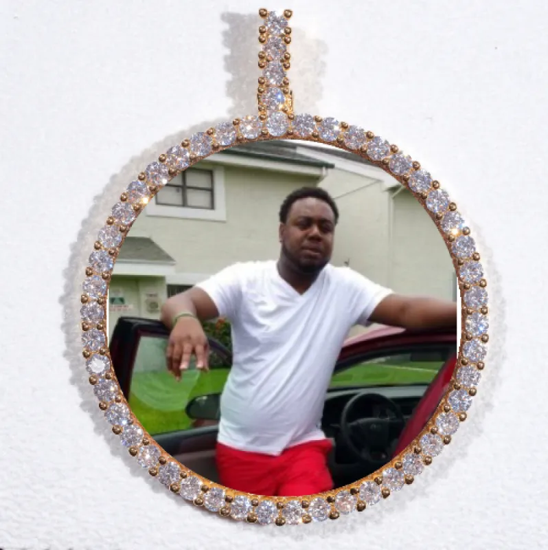 LARGE 3D CIRCLE CUSTOM PICTURE PENDANT sold by The GUU Shop